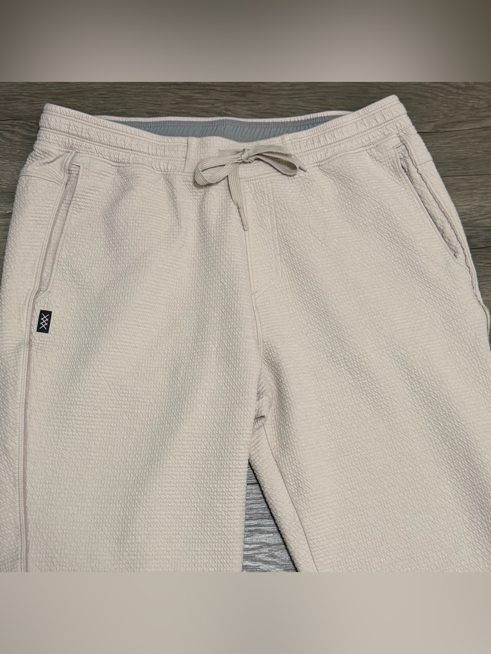 Rhone Mens Tribeca Tech Textured Jogger Pants Beige Style 101630 Sz L - Picture 5 of 9